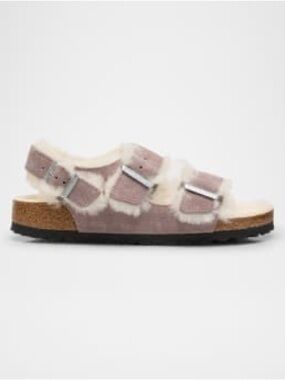 BIRKENSTOCK Genuine Shearling Milano Slingback Sandals